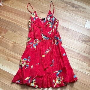 Express Red Floral Mini Dress